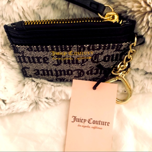 JUICY COUTURE NWT CARD AND COIN HEART ❤️ TO HEART GOTHIC STATUS BLACK - Picture 7 of 9